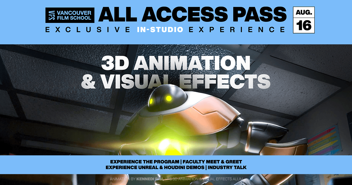 VFS All Access Pass | 3D Animation & Visual Effects - Downtown Nanaimo